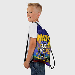 Рюкзак-мешок Whats - скелет со скейтбордом - граффити, цвет: 3D-принт — фото 2