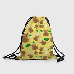 Рюкзак-мешок Капибара паттерн, цвет: 3D-принт