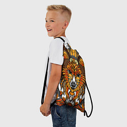 Рюкзак-мешок Узорчатая лиса, цвет: 3D-принт — фото 2