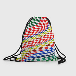Рюкзак-мешок Разноцветная оптическая иллюзия, цвет: 3D-принт