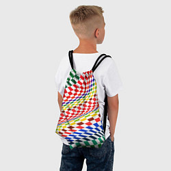 Рюкзак-мешок Разноцветная оптическая иллюзия, цвет: 3D-принт — фото 2