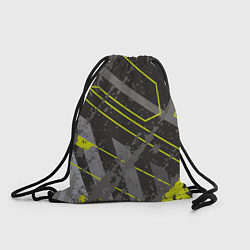 Рюкзак-мешок Серо-зеленая абстракция, цвет: 3D-принт
