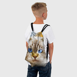 Рюкзак-мешок Кошка породы шотландская вислоухая косоглазая, цвет: 3D-принт — фото 2