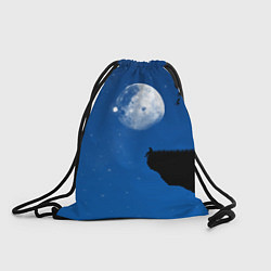 Рюкзак-мешок На краю пропасти под луной, цвет: 3D-принт