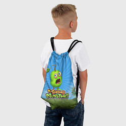 Рюкзак-мешок My Singin Monsters - Зерномех, цвет: 3D-принт — фото 2