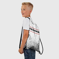 Рюкзак-мешок Леонид - в красной рамке на светлом, цвет: 3D-принт — фото 2