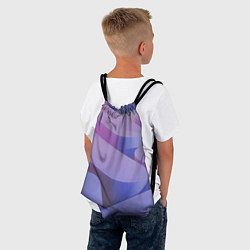 Рюкзак-мешок Абстрактные фиолетовые прямоугольники со скругленн, цвет: 3D-принт — фото 2