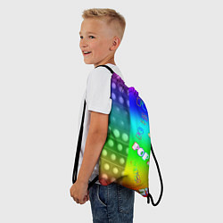 Рюкзак-мешок Pop it радуга, цвет: 3D-принт — фото 2