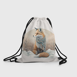 Рюкзак-мешок Лисица и сугроб, цвет: 3D-принт