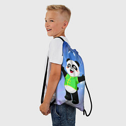 Рюкзак-мешок Панда разводит руками, цвет: 3D-принт — фото 2