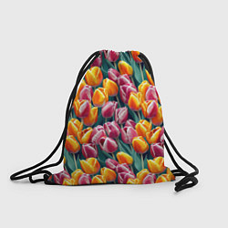 Рюкзак-мешок Роскошные тюльпаны, цвет: 3D-принт