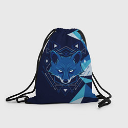 Рюкзак-мешок Голова синей лисы, цвет: 3D-принт