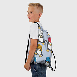 Рюкзак-мешок Смешные пингвины, цвет: 3D-принт — фото 2