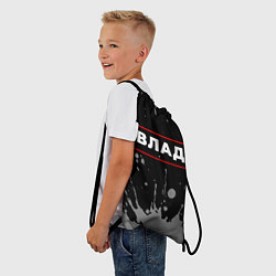 Рюкзак-мешок Влад - в красной рамке на темном, цвет: 3D-принт — фото 2