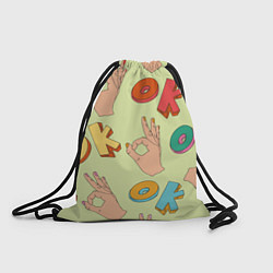 Рюкзак-мешок Emoji ok, цвет: 3D-принт