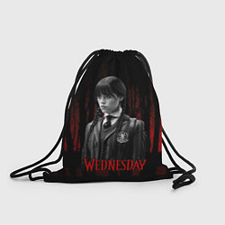 Рюкзак-мешок Wednesday темный фон, цвет: 3D-принт