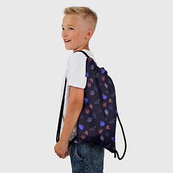 Рюкзак-мешок Паттерн с сердечками и цветами, цвет: 3D-принт — фото 2