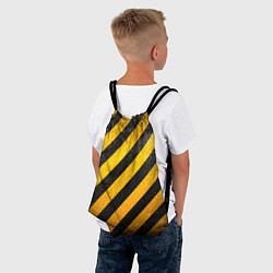 Рюкзак-мешок Черно-желтая опасность, цвет: 3D-принт — фото 2