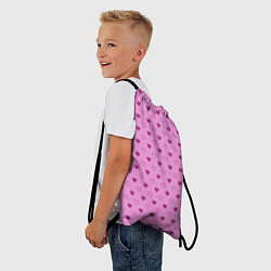 Рюкзак-мешок Милые сердечки, цвет: 3D-принт — фото 2