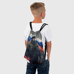 Рюкзак-мешок Настоящий защитник отечества, цвет: 3D-принт — фото 2