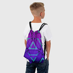 Рюкзак-мешок Cyber armor - neon, цвет: 3D-принт — фото 2