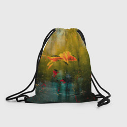 Рюкзак-мешок Весенне-осенний жёлтый туман и краски, цвет: 3D-принт