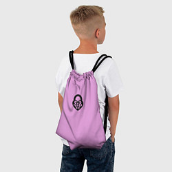 Рюкзак-мешок Замочек к ключику розовый, цвет: 3D-принт — фото 2