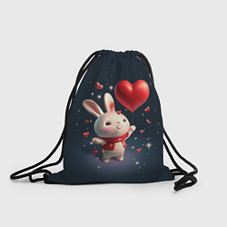 Рюкзак-мешок Кролик с шариком, цвет: 3D-принт