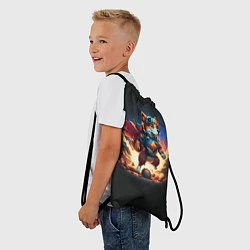 Рюкзак-мешок Супер корги, цвет: 3D-принт — фото 2