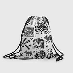 Рюкзак-мешок Знаки племени Майя, цвет: 3D-принт