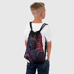Рюкзак-мешок Самурай неон, цвет: 3D-принт — фото 2