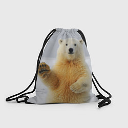Рюкзак-мешок Белый медведь приветствует, цвет: 3D-принт