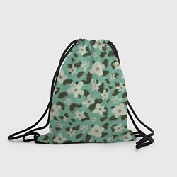 Рюкзак-мешок Абстрактные цветы на мятном фоне, цвет: 3D-принт