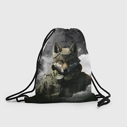Рюкзак-мешок Волк в форме, цвет: 3D-принт