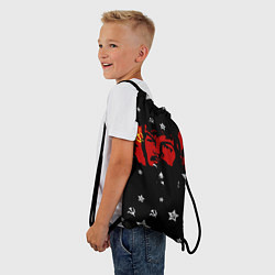 Рюкзак-мешок Ленин на фоне звезд, цвет: 3D-принт — фото 2