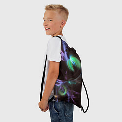 Рюкзак-мешок Магические фиолетовые волны и цветные космические, цвет: 3D-принт — фото 2