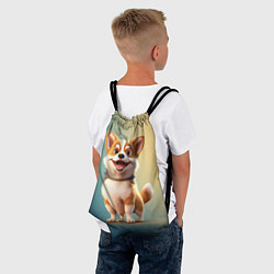Рюкзак-мешок Корги молодец, цвет: 3D-принт — фото 2