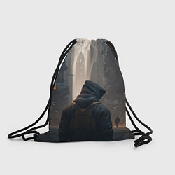 Рюкзак-мешок Парень в капюшоне, нейросеть, цвет: 3D-принт