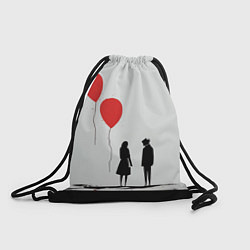 Рюкзак-мешок Минималистичный День влюблённых, цвет: 3D-принт
