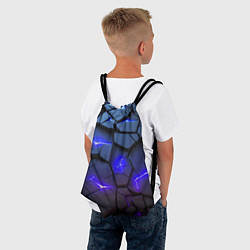 Рюкзак-мешок Светящаяся синяя лава, цвет: 3D-принт — фото 2