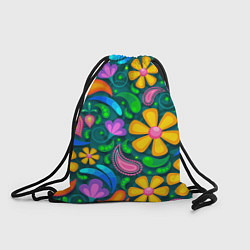 Рюкзак-мешок Мандала на энергию - цветы, цвет: 3D-принт