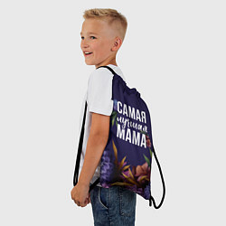 Рюкзак-мешок Самая лучшая мама цветы, цвет: 3D-принт — фото 2
