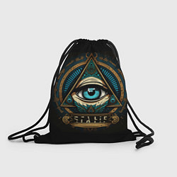 Рюкзак-мешок Всевидящее око в пирамиде, цвет: 3D-принт