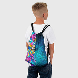 Рюкзак-мешок Уэнсдей - окно ночной витраж - текстура зерна, цвет: 3D-принт — фото 2