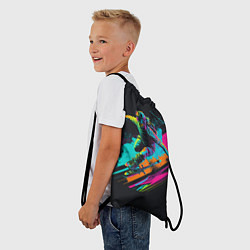 Рюкзак-мешок Неоновый гонщик, цвет: 3D-принт — фото 2