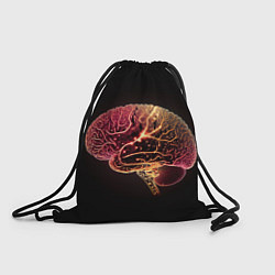 Рюкзак-мешок Нейронный неоновый мозг, цвет: 3D-принт