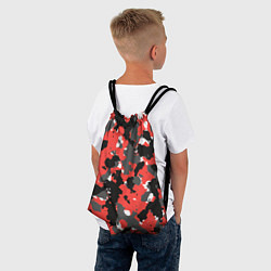 Рюкзак-мешок Красно-черный камуфляж, цвет: 3D-принт — фото 2