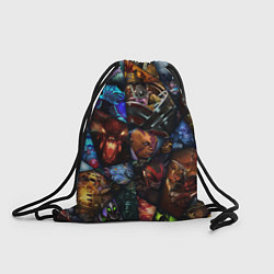 Рюкзак-мешок Мозаика персонажи Dota 2, цвет: 3D-принт