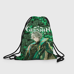 Рюкзак-мешок Аль-Хайтам на фоне листвы, цвет: 3D-принт