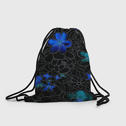 Рюкзак-мешок Неоновые цветы, цвет: 3D-принт